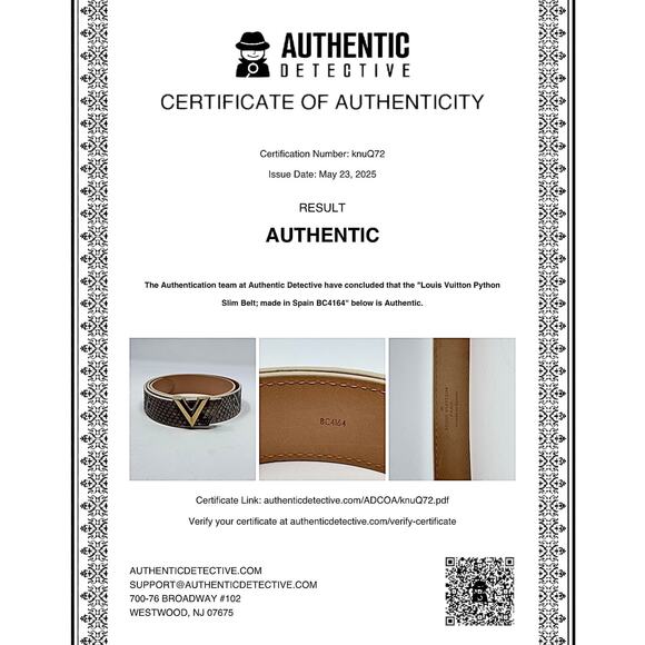 Louis Vuitton Python Belt - Picture 2 of 13